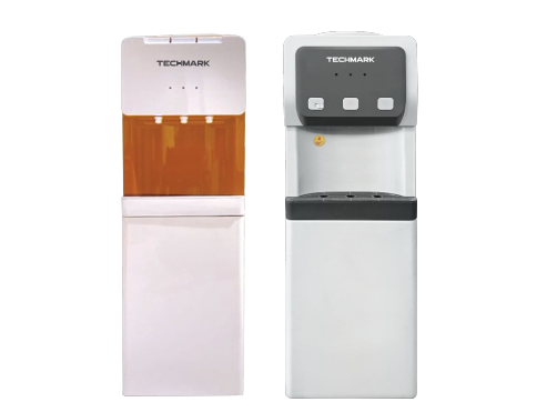 Dual water dispenser with hot and cold water outlets